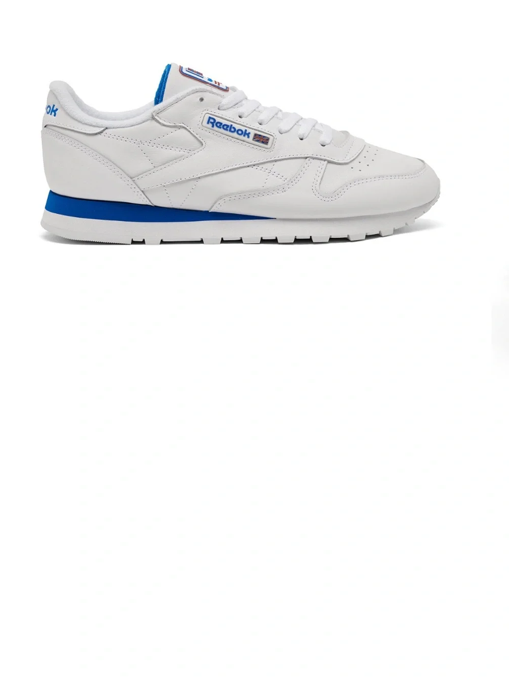 Reebok Classic Leather Sneakers in White and Blue